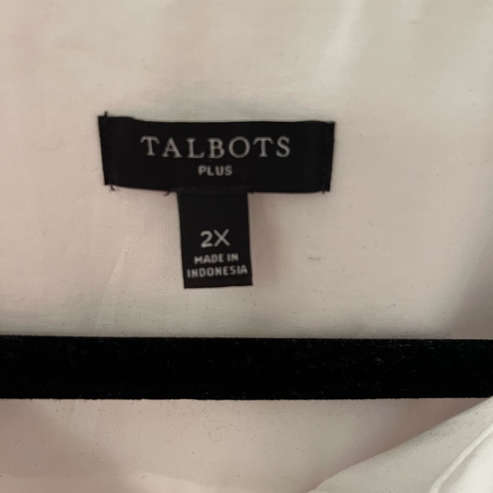 Talbots Classic White popover cotton tunic - Picture 4 of 7